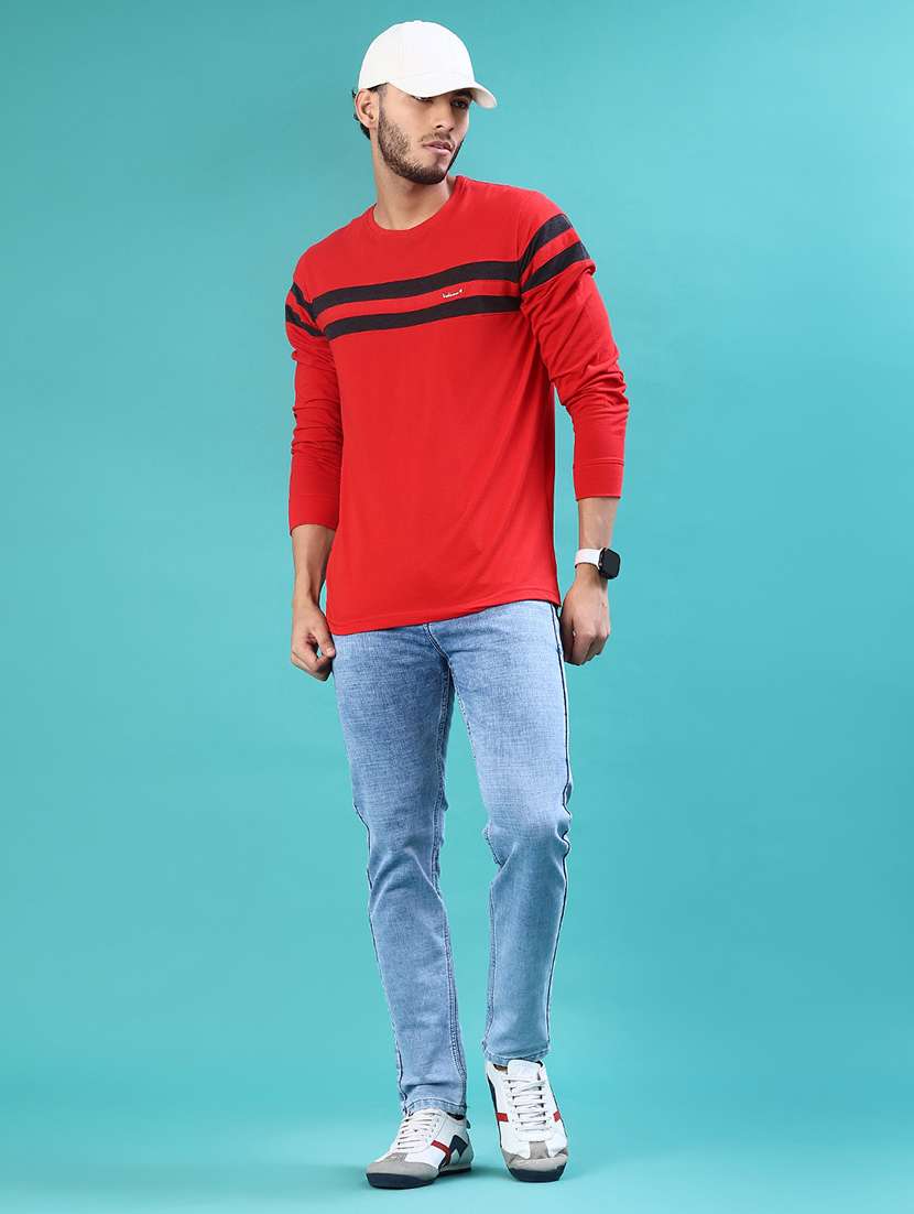 men striped long sleeve regular fit t-shirt - 22066801 -  Standard Image - 4