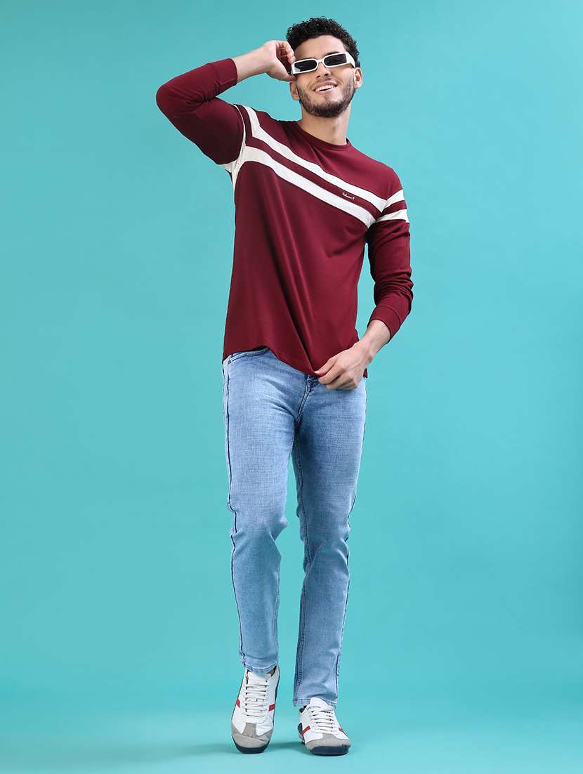 men striped long sleeve regular fit t-shirt - 22066802 -  Standard Image - 4