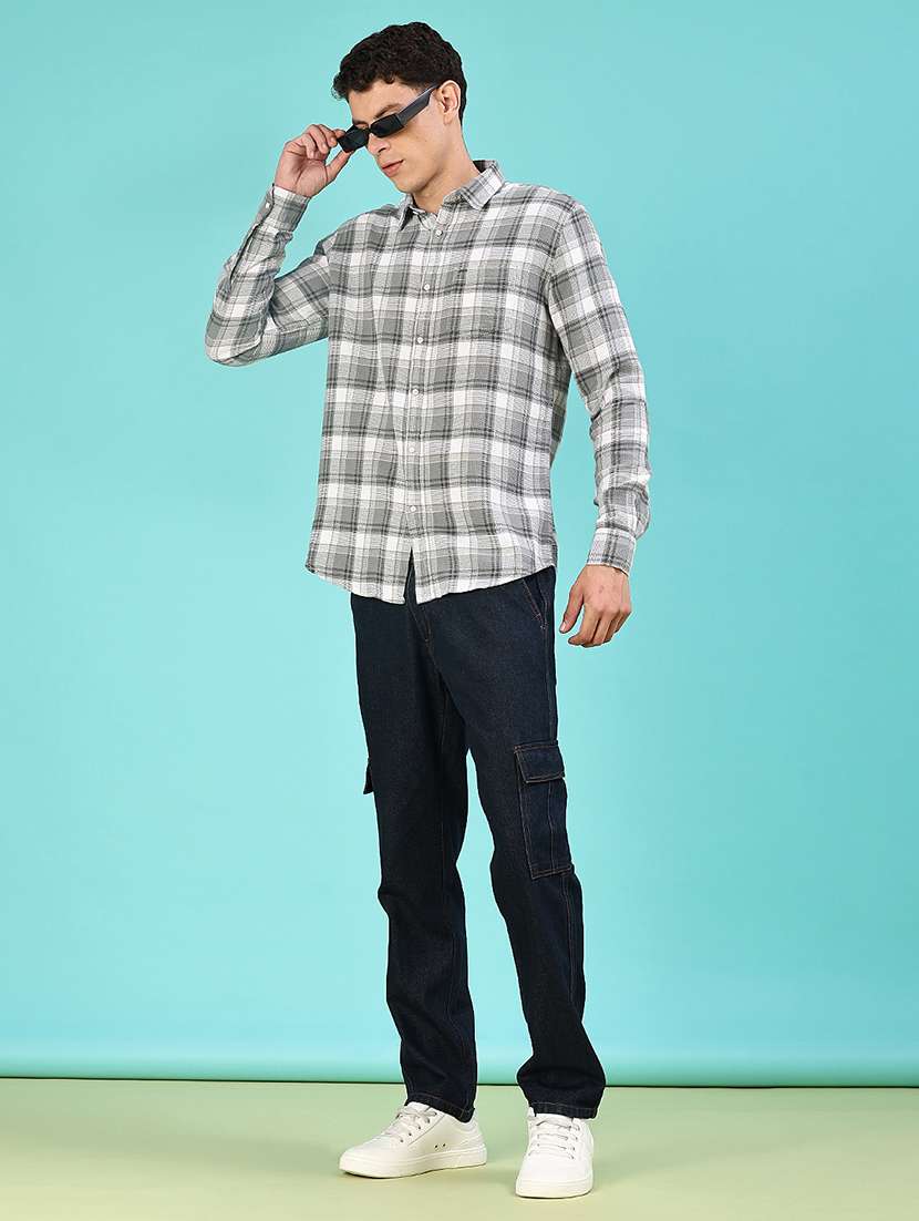 men checkered long sleeve regular fit casual shirt - 22066907 -  Standard Image - 4