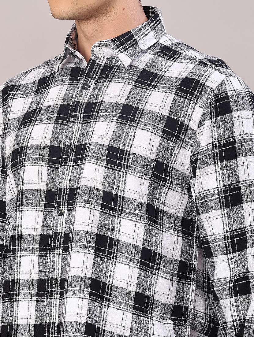 men checkered long sleeve regular fit casual shirt - 22066908 -  Standard Image - 4