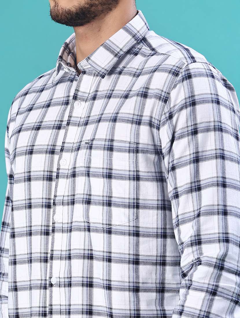 men checkered long sleeve regular fit casual shirt - 22066951 -  Standard Image - 4
