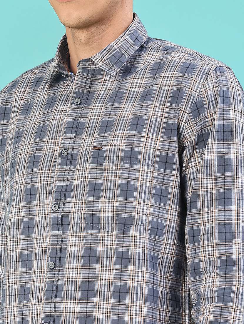 men checkered long sleeve regular fit casual shirt - 22066953 -  Standard Image - 4
