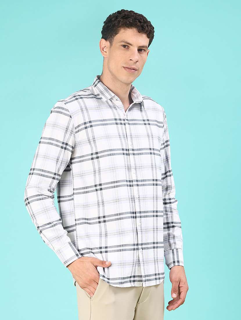 men checkered long sleeve regular fit casual shirt - 22066954 -  Standard Image - 1