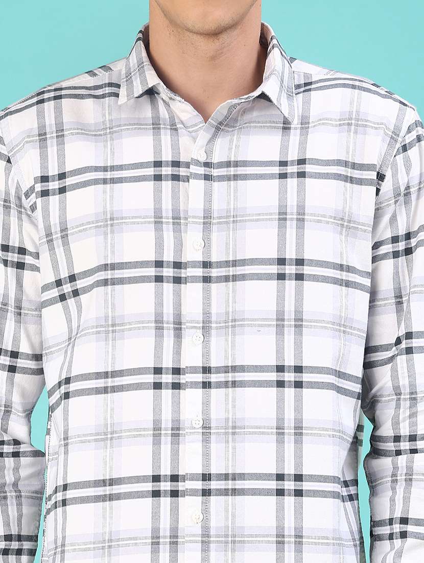 men checkered long sleeve regular fit casual shirt - 22066954 -  Standard Image - 4