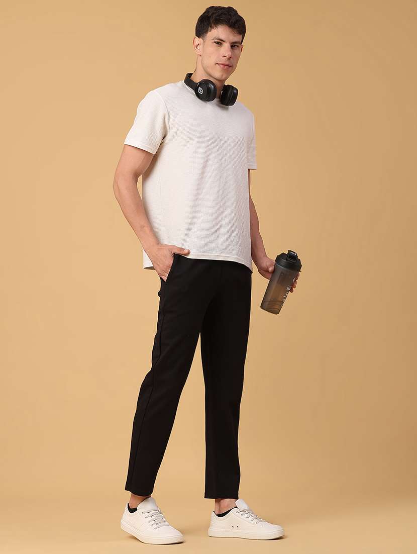 men solid mid rise full length track pant - 22067003 -  Standard Image - 4