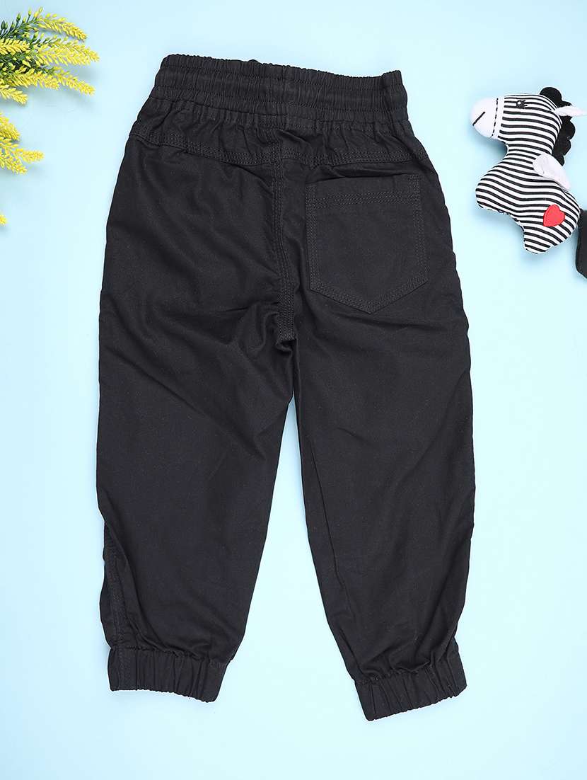 boys solid mid rise relaxed fit jogger - 22067063 -  Standard Image - 1