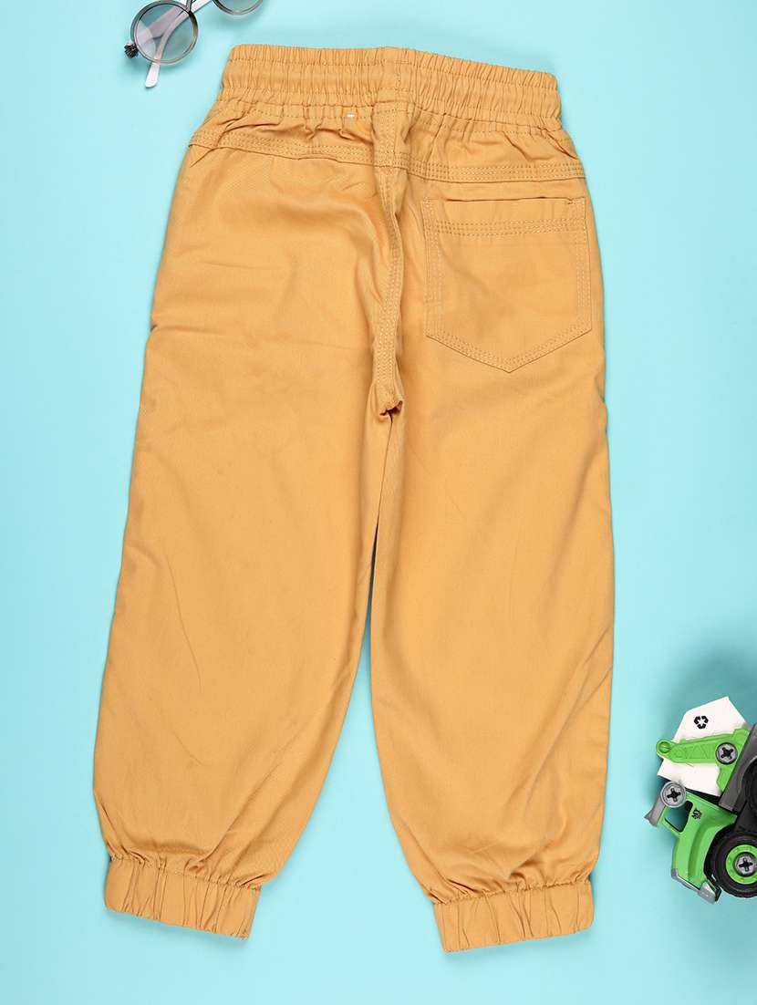 boys solid mid rise relaxed fit jogger - 22067064 -  Standard Image - 1