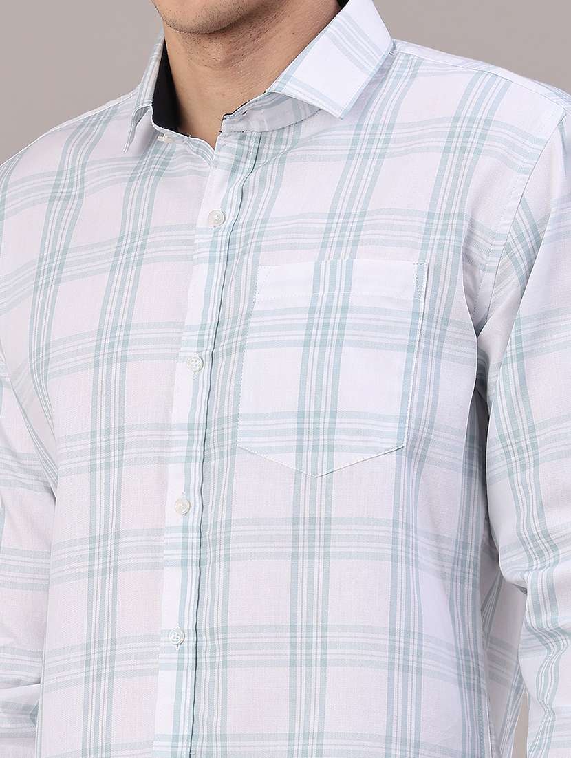 men checkered collared long sleeve shirt - 22067102 -  Standard Image - 4