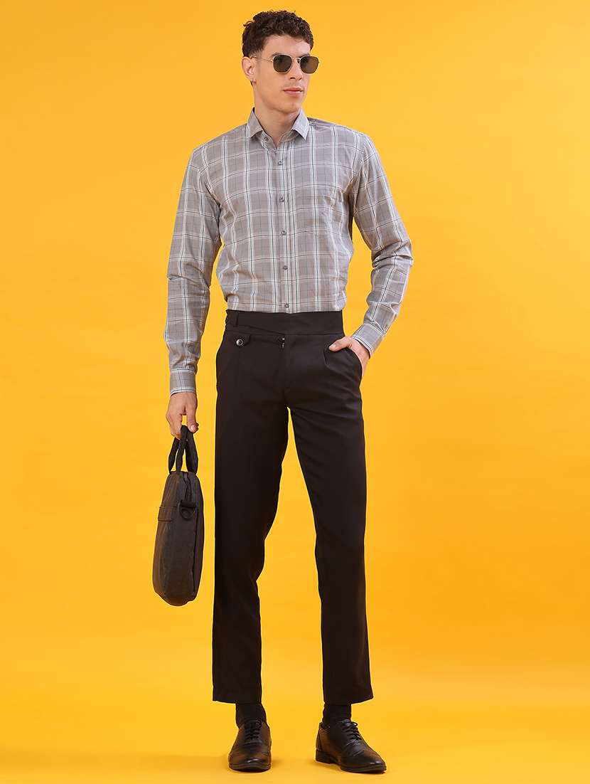 men checkered long sleeve regualr fit formal shirt - 22067104 -  Standard Image - 4