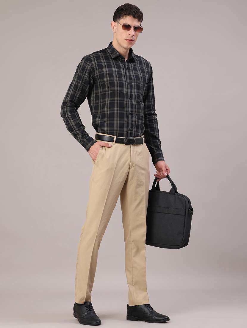 men checkered collared long sleeve shirt - 22067111 -  Standard Image - 4