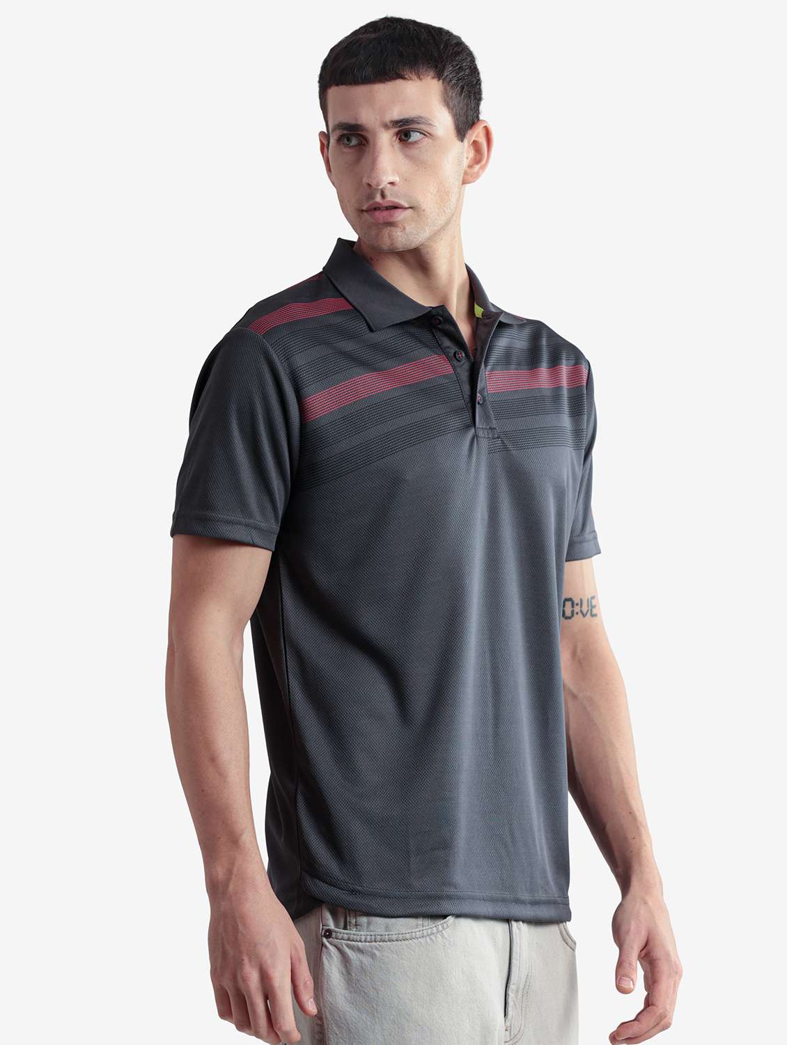 men printed short sleeve regular fit polo t-shirt - 22067480 - Standard Image - 1