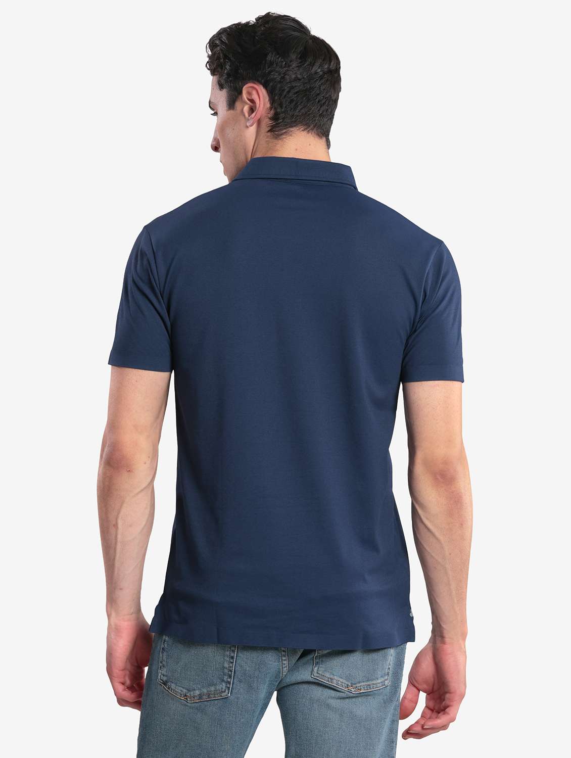 men solid short sleeve regular fit polo t-shirt - 22067483 - Standard Image - 4