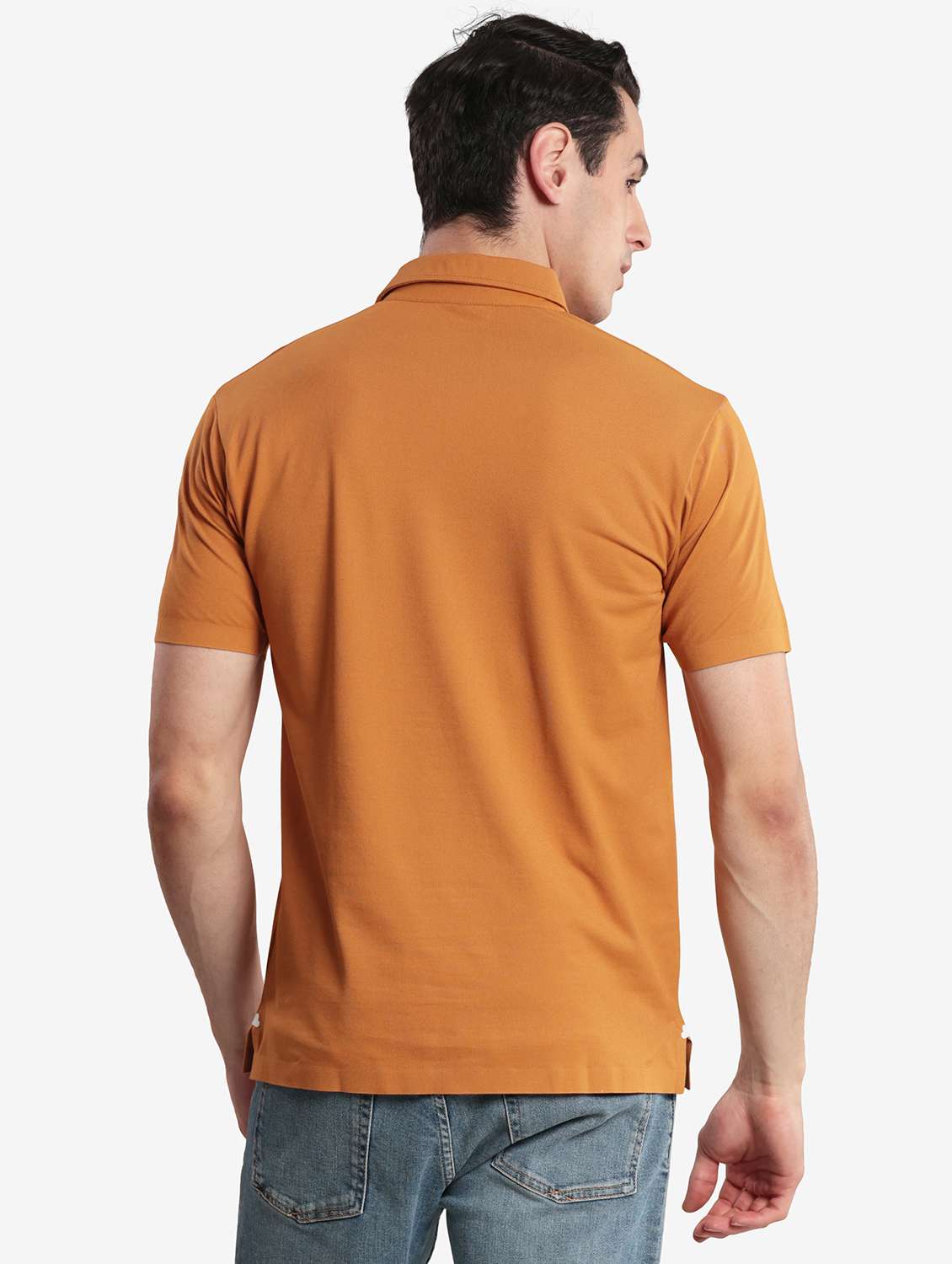 men solid short sleeve regular fit polo t-shirt - 22067484 - Standard Image - 4