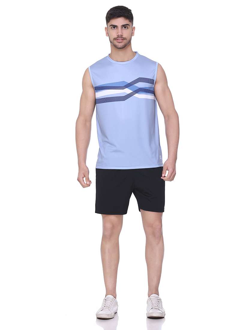 men printed sleeveless regular fit t-shirt - 22067512 - Standard Image - 4