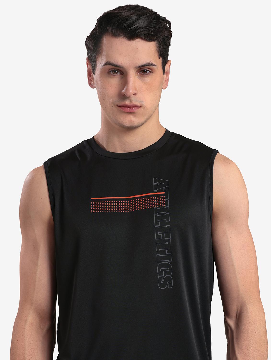 men printed sleeveless regular fit t-shirt - 22067514 -  Standard Image - 1