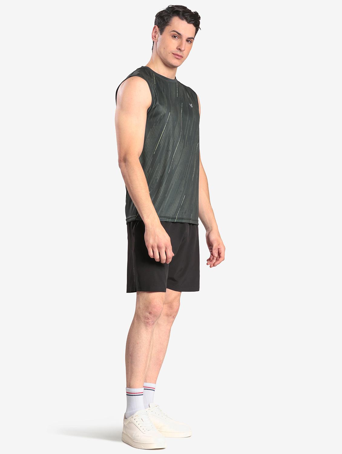 men printed sleeveless regular fit t-shirt - 22067520 - Standard Image - 4