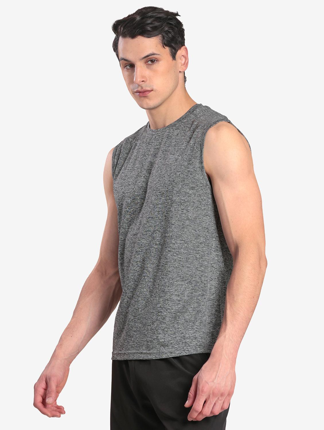 men solid sleeveless regular fit t-shirt - 22067521 -  Standard Image - 1