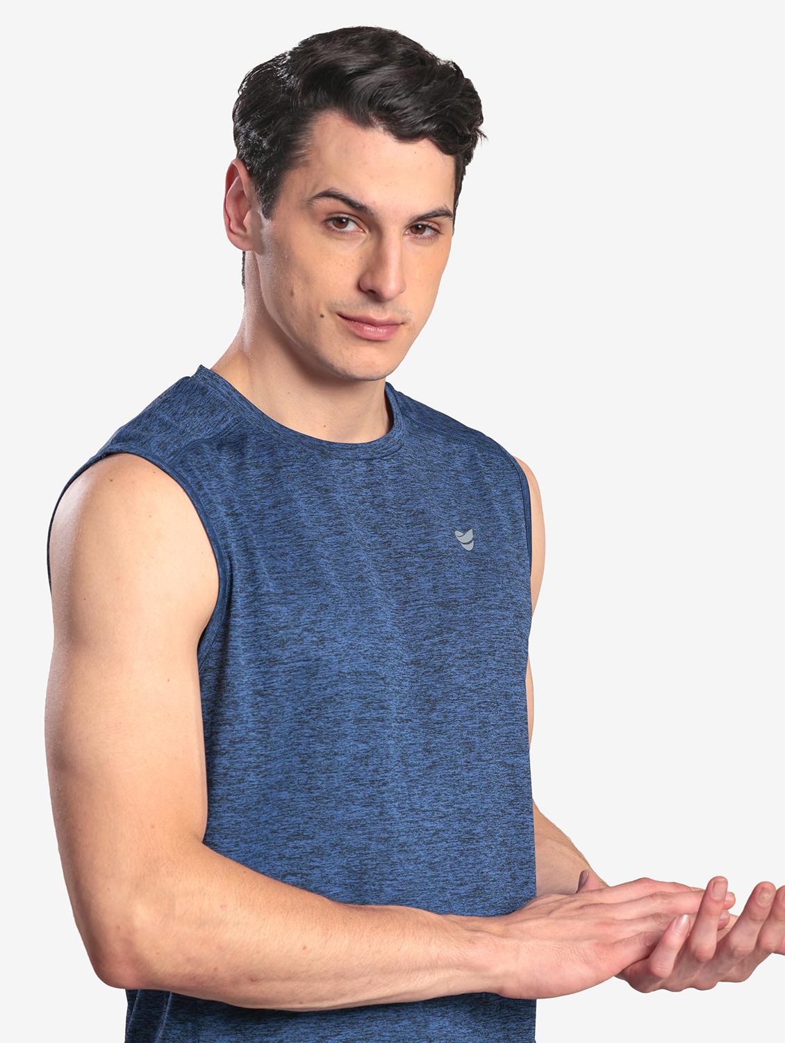 men solid sleeveless regular fit t-shirt - 22067522 - Standard Image - 4