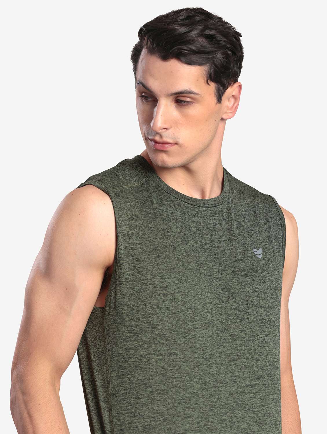 men printed sleeveless regular fit t-shirt - 22067523 - Standard Image - 1