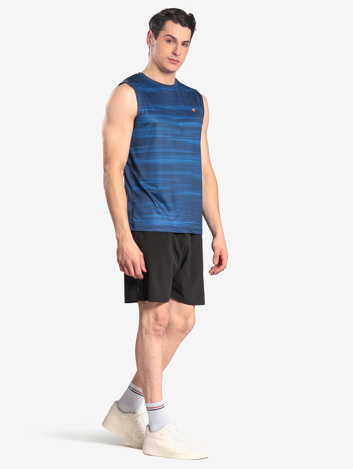 men printed sleeveless regular fit t-shirt - 22067525 - Standard Image - 4