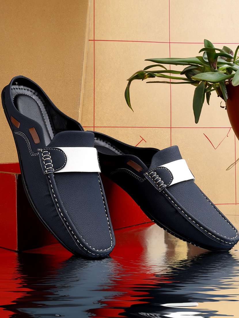 men color block slip on loafer