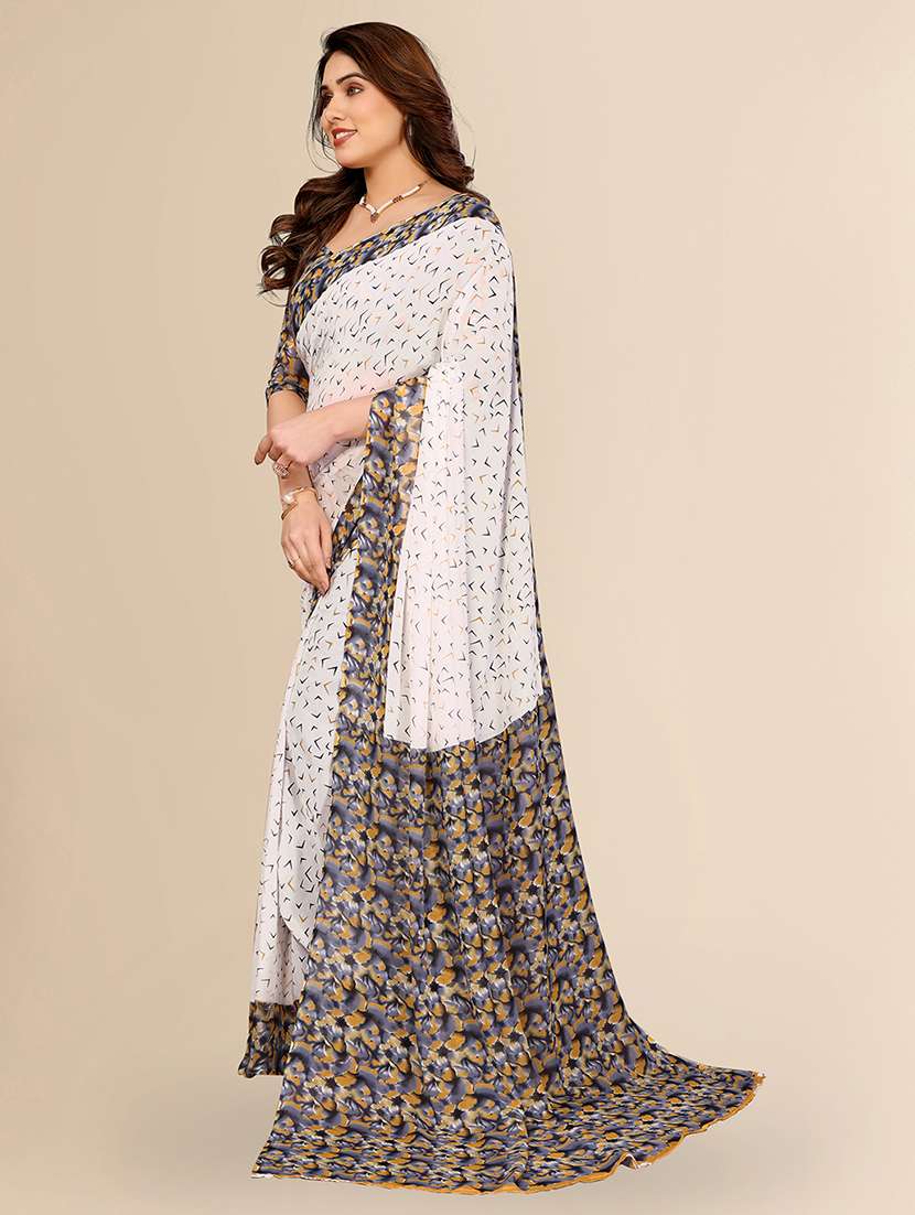 women printed casual wear saree with blouse - 22067681 -  Standard Image - 1