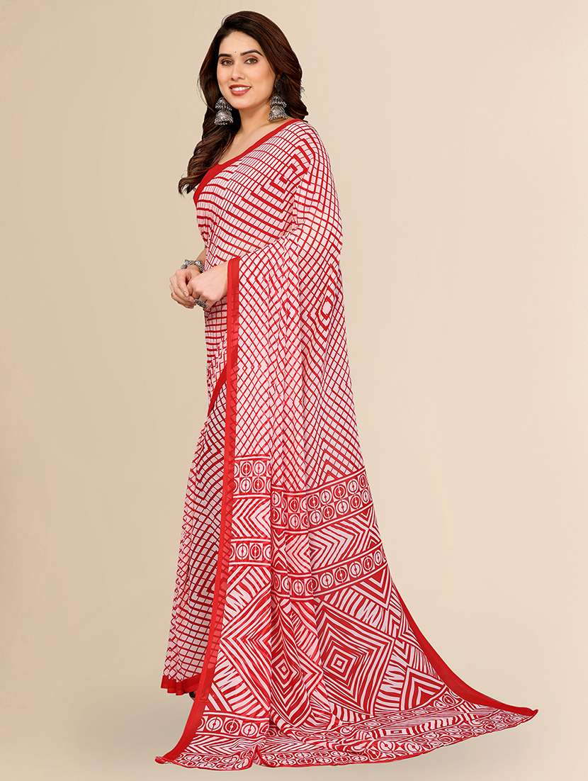 women printed casual wear saree with blouse - 22067686 -  Standard Image - 1