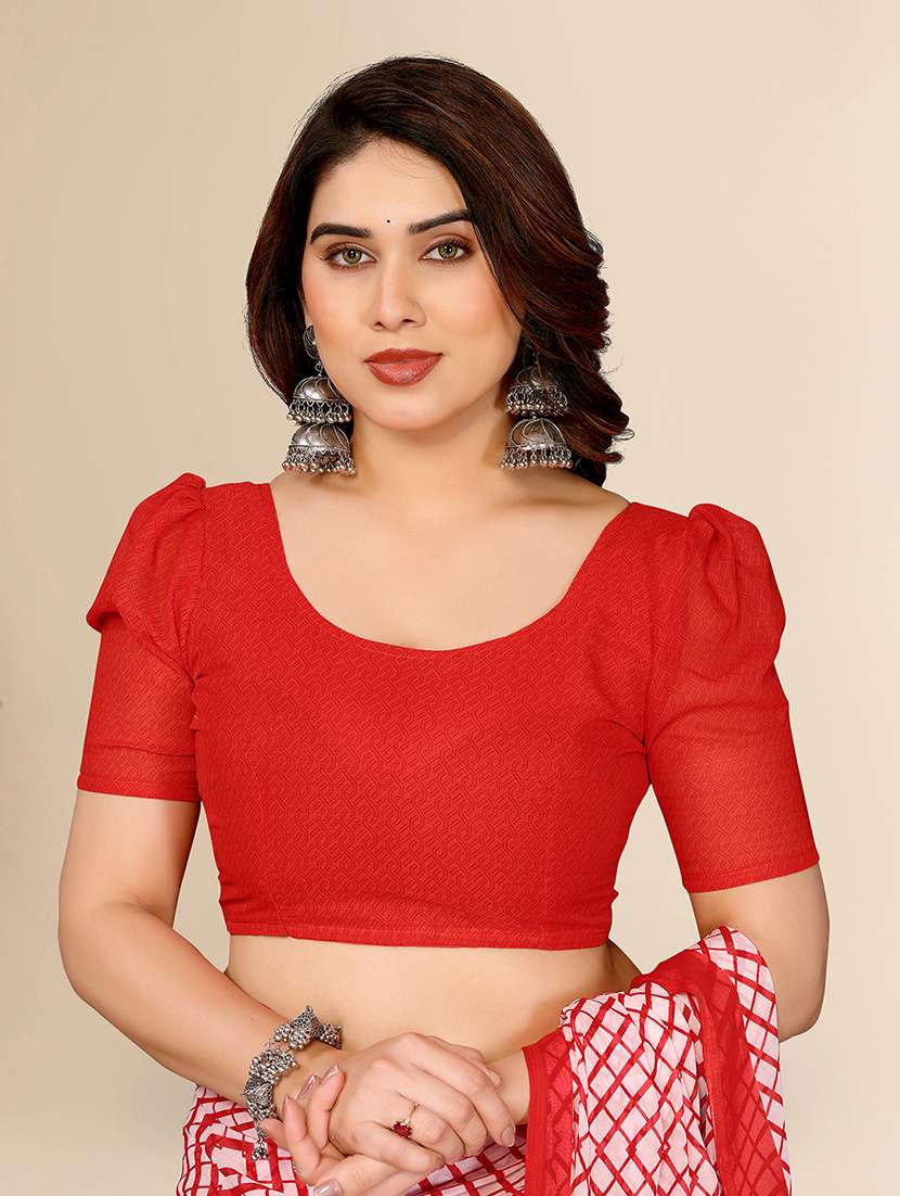 women printed casual wear saree with blouse - 22067686 -  Standard Image - 4