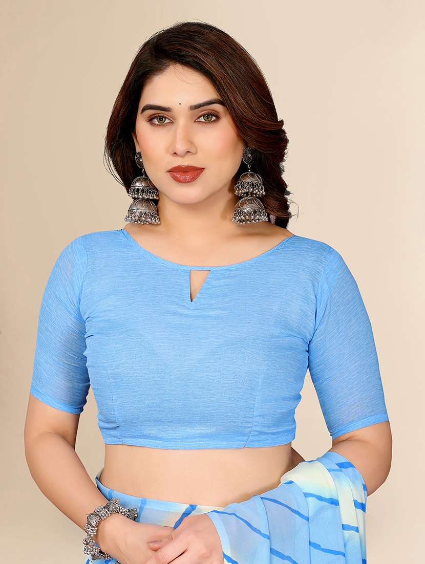 women printed casual wear saree with blouse - 22067701 -  Standard Image - 4