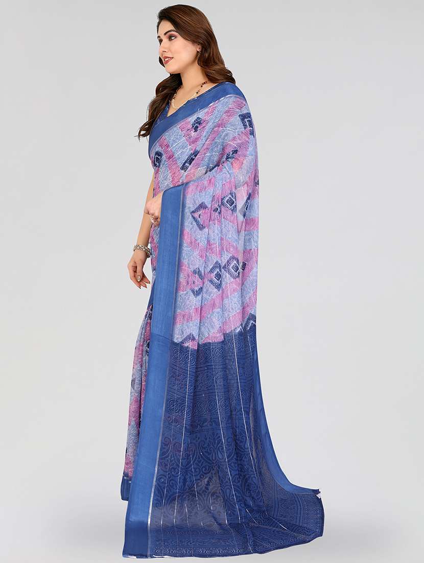 women printed casual wear saree with blouse - 22067932 -  Standard Image - 1