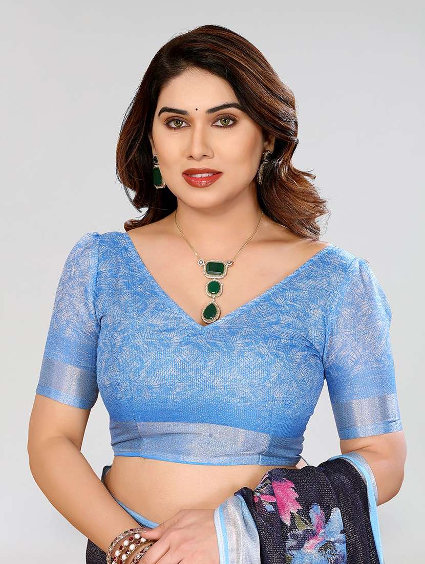 women printed casual wear saree with blouse - 22067964 -  Standard Image - 4