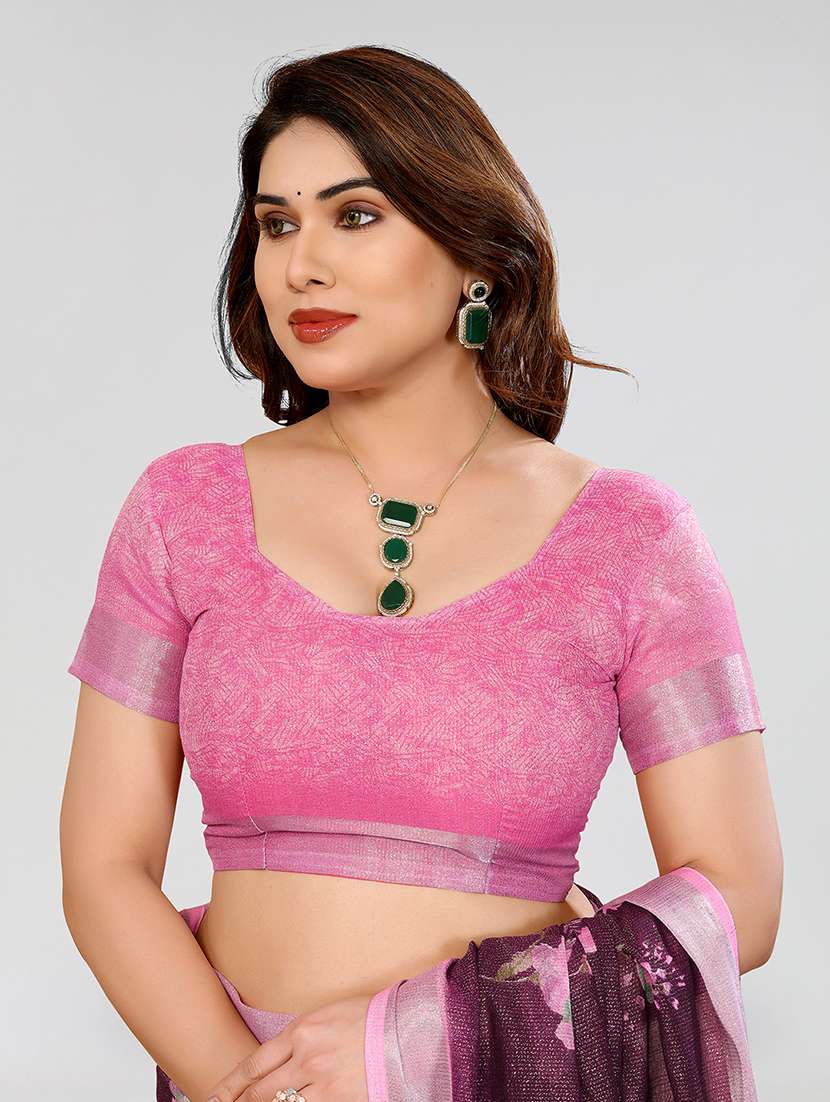 women printed casual wear saree with blouse - 22067966 -  Standard Image - 4