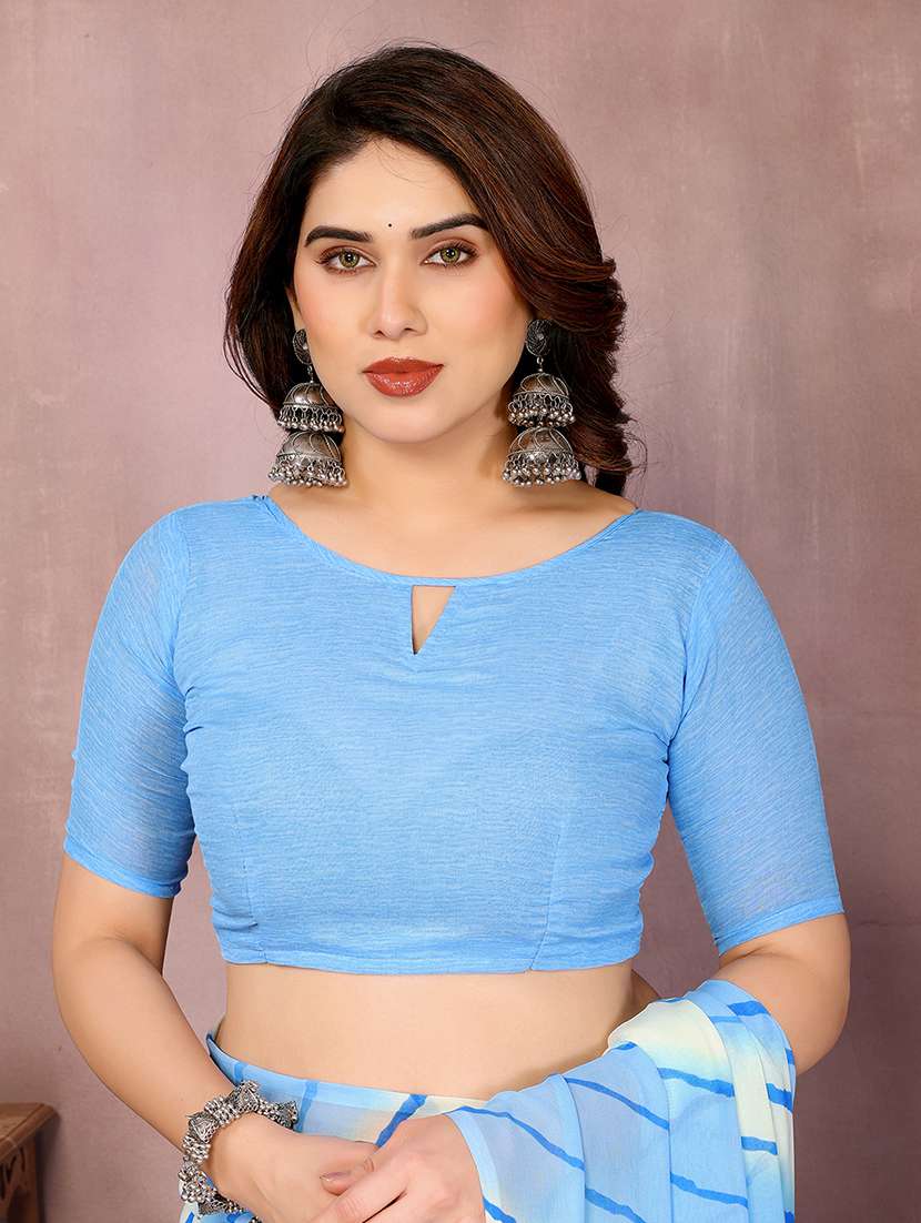 women printed casual wear saree with blouse - 22068051 -  Standard Image - 4