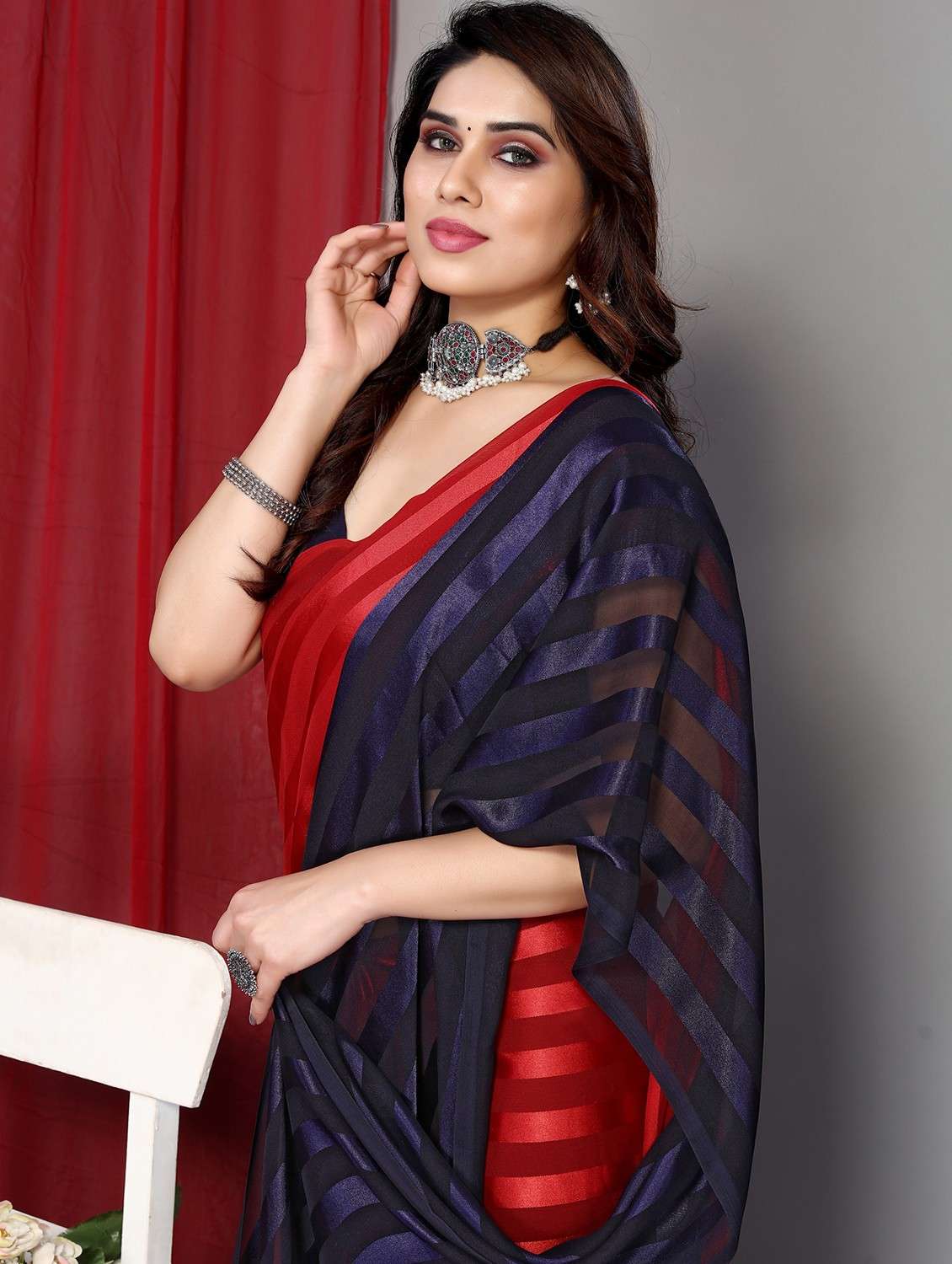 women ombre printed saree with blouse - 22068157 -  Standard Image - 1