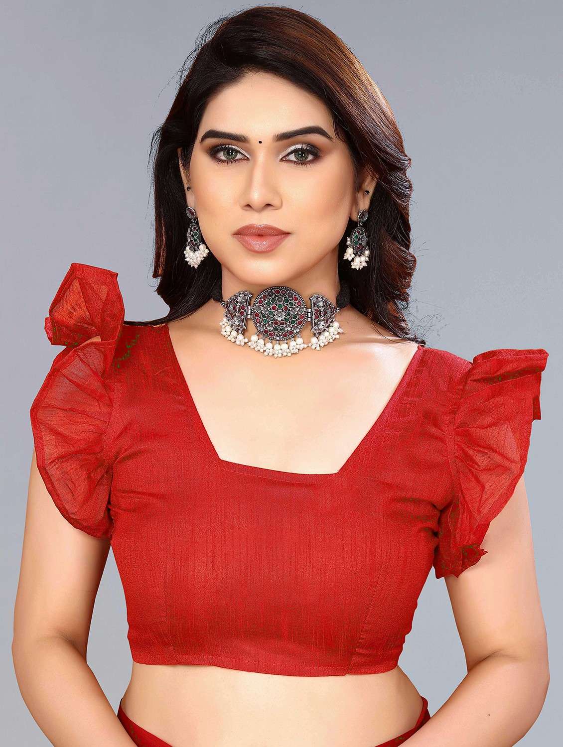 women ombre printed saree with blouse - 22068160 -  Standard Image - 4