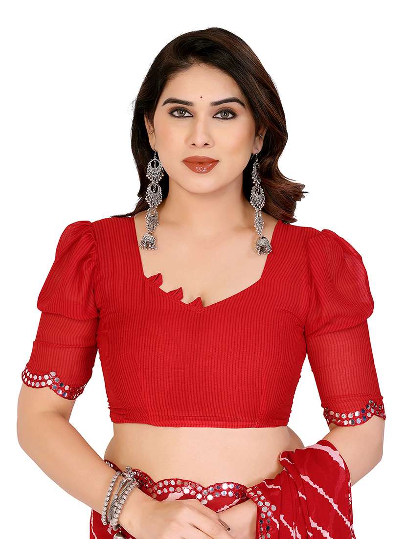 women printed casual wear saree with blouse - 22068221 - Standard Image - 4