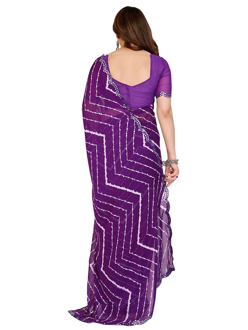 women printed casual wear saree with blouse - 22068222 -  Standard Image - 4