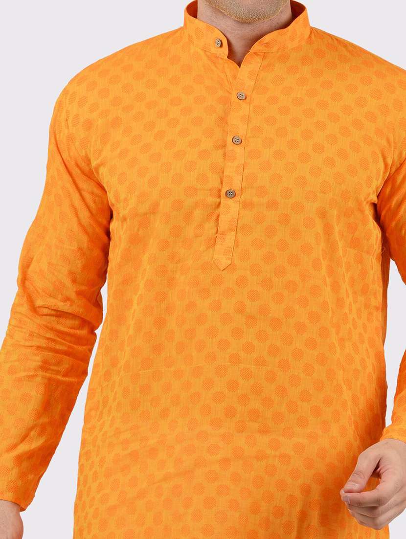 men self design mandarin neck long kurta - 22068357 -  Standard Image - 4