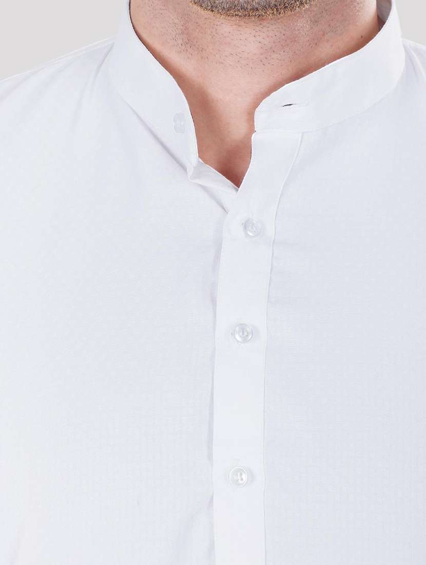 men solid mandarin neck long kurta - 22068373 -  Standard Image - 4