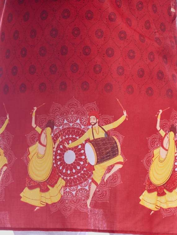 men printed mandarin neck long kurta - 22068427 - Standard Image - 4