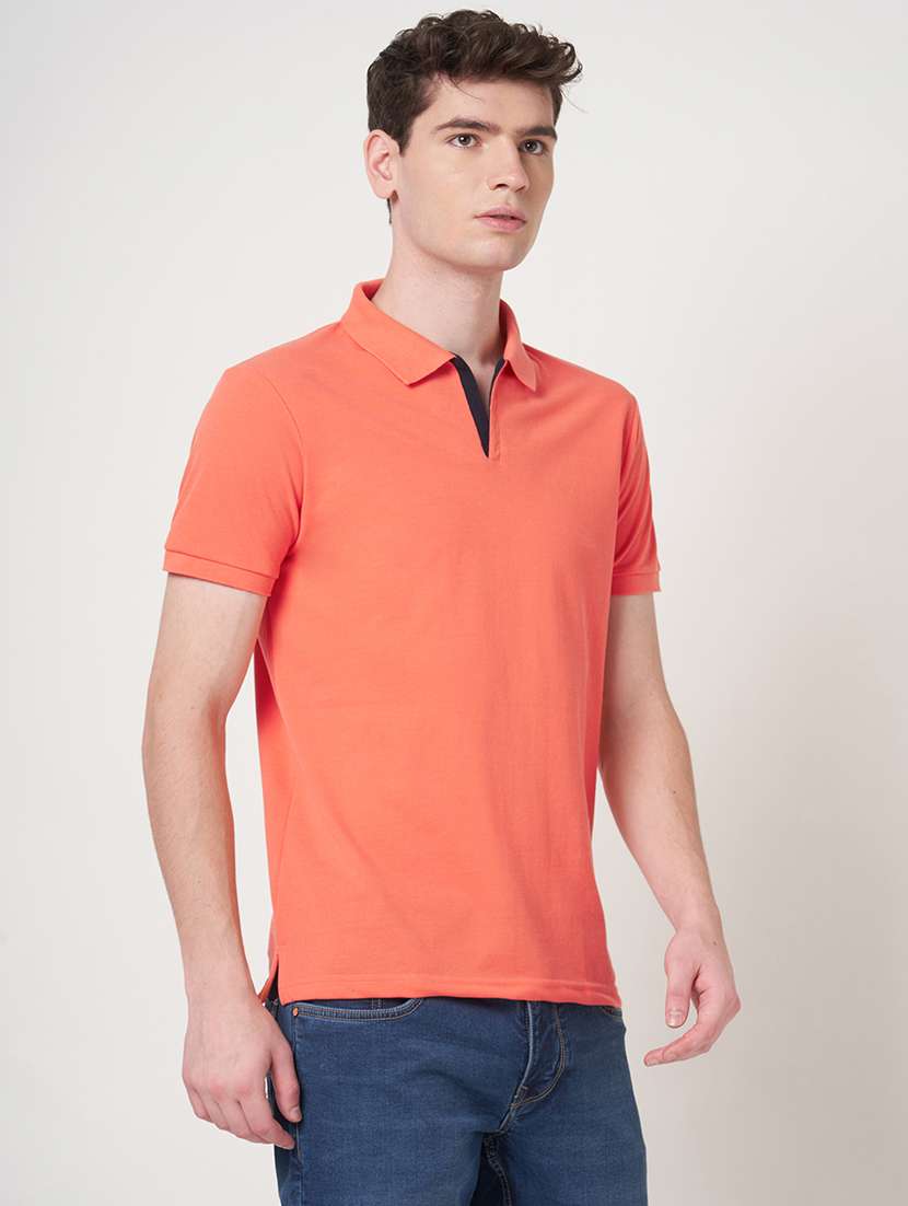 men solid short sleeve regular fit polo t-shirt - 22068576 -  Standard Image - 1