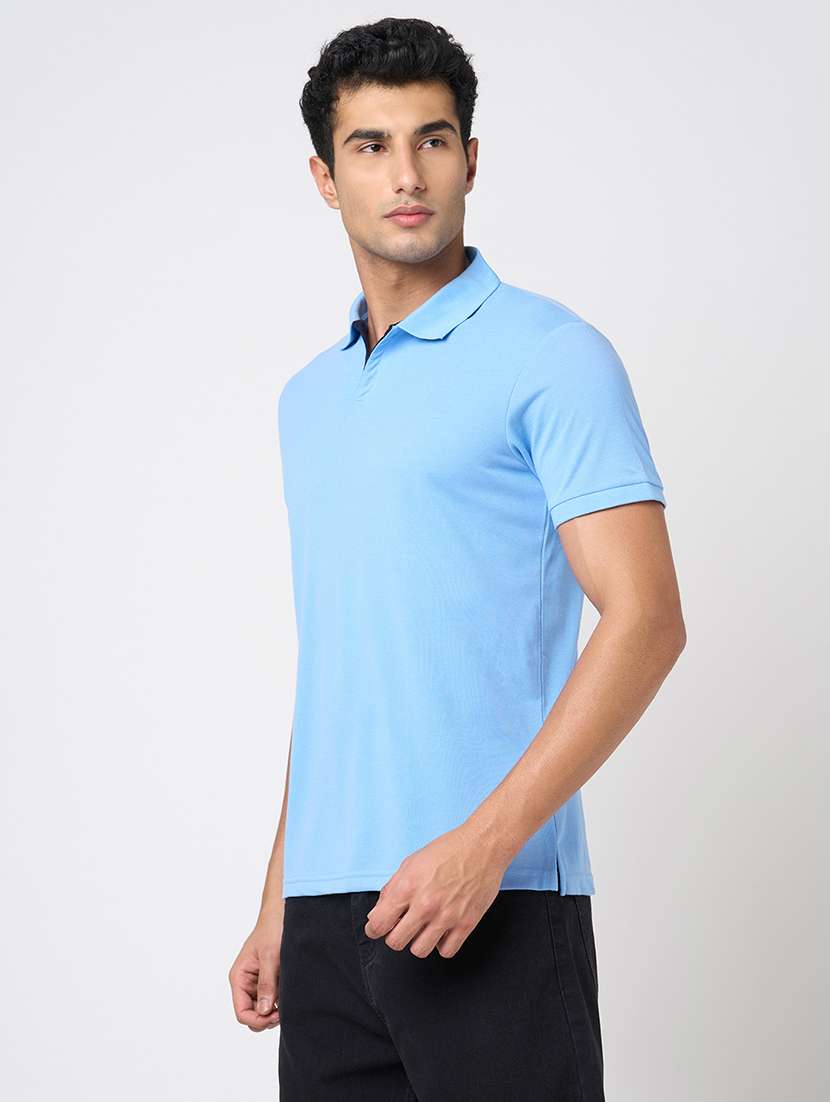men solid short sleeve regular fit polo t-shirt - 22068577 -  Standard Image - 1