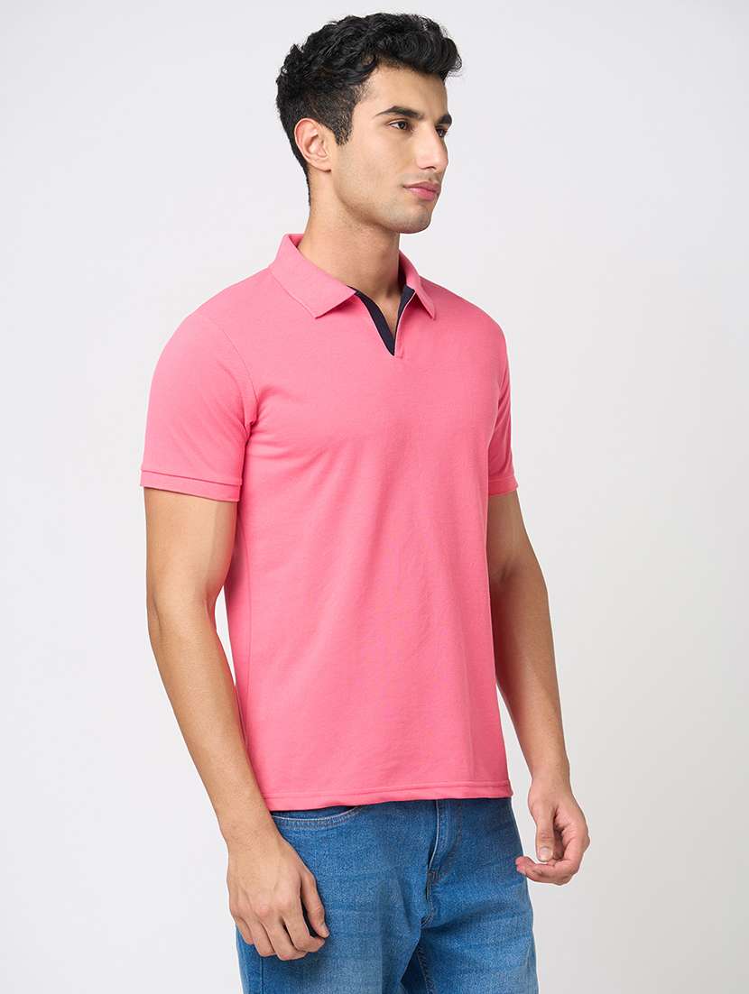 men solid short sleeve regular fit polo t-shirt - 22068579 -  Standard Image - 1