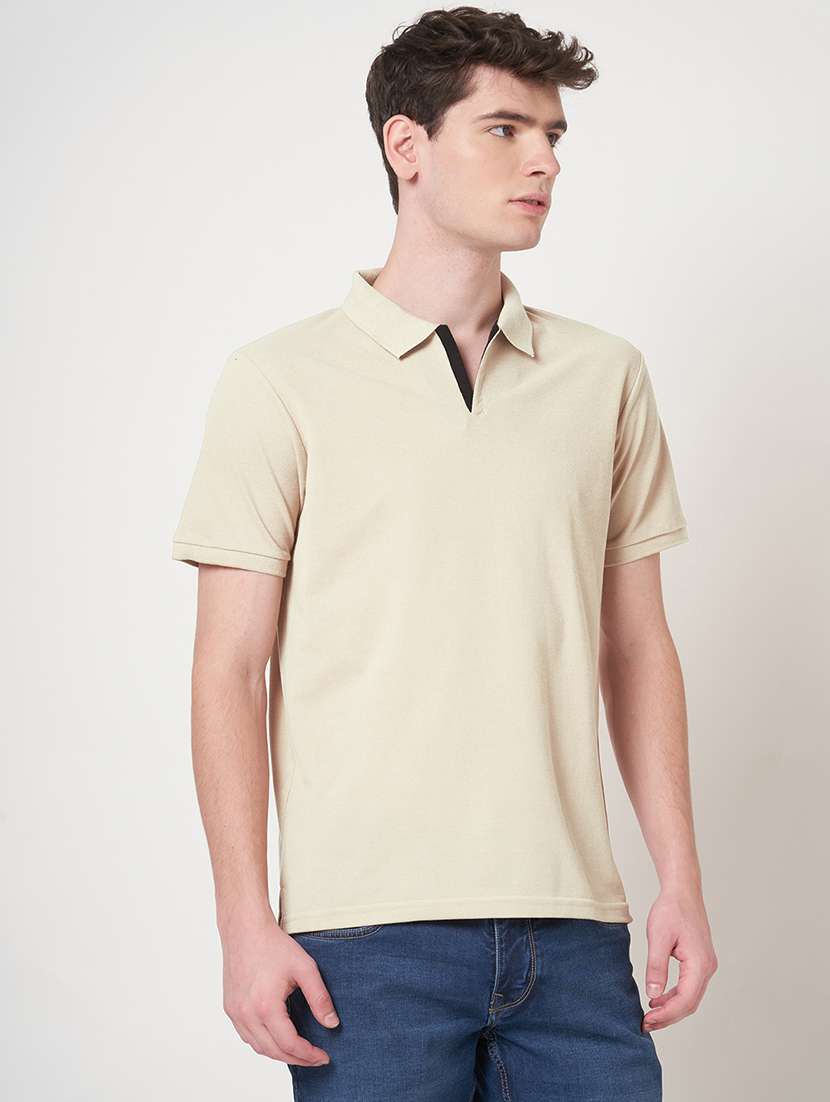 men solid short sleeve regular fit polo t-shirt - 22068580 -  Standard Image - 1