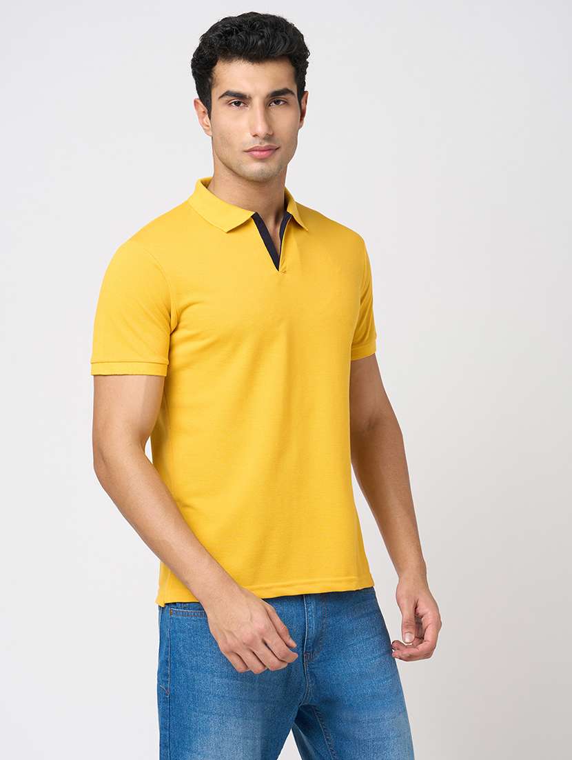 men solid short sleeve regular fit polo t-shirt - 22068581 -  Standard Image - 1