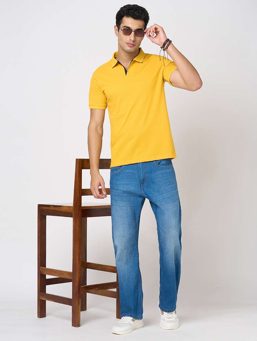 men solid short sleeve regular fit polo t-shirt - 22068581 -  Standard Image - 4