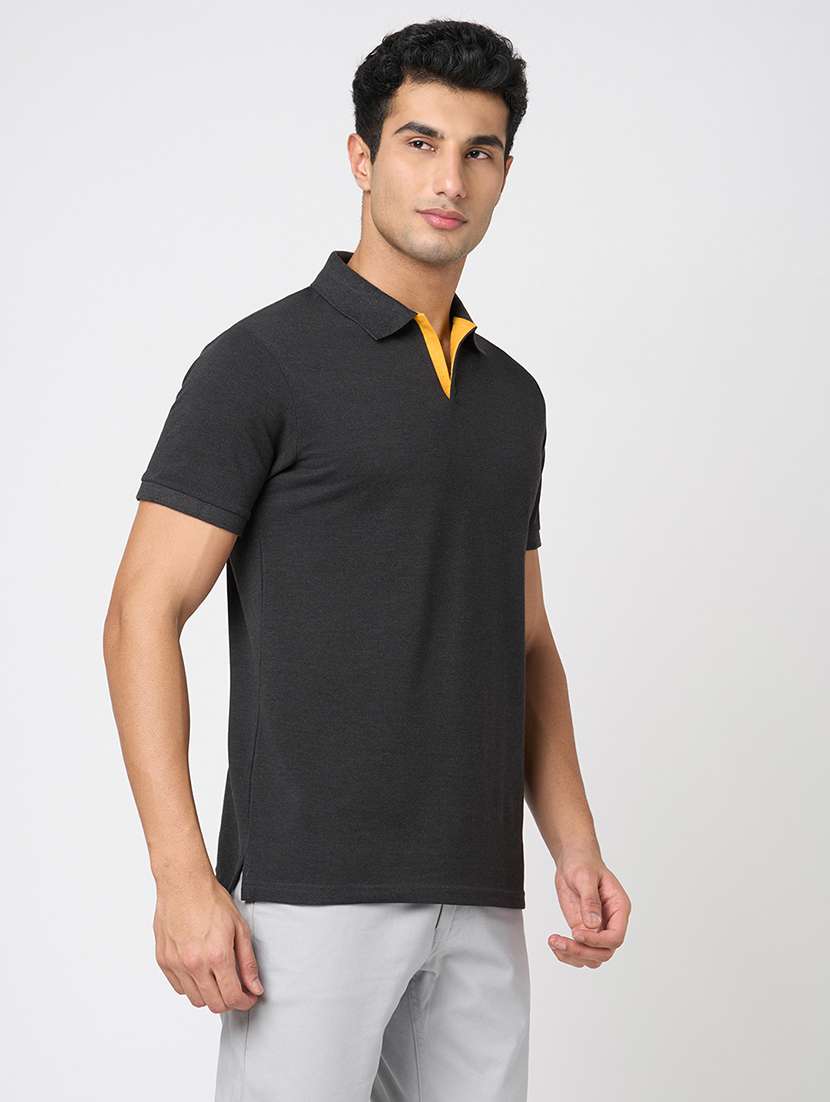 men solid short sleeve regular fit polo t-shirt - 22068583 -  Standard Image - 1
