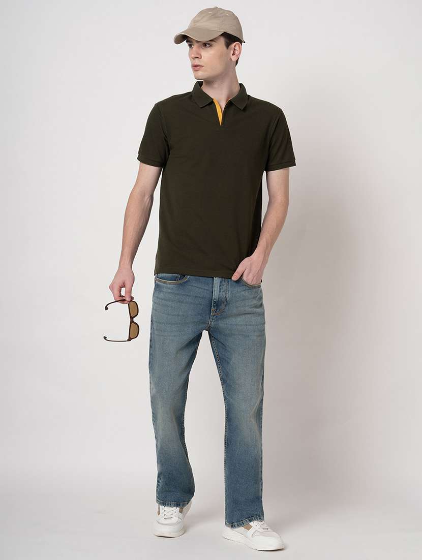 men solid short sleeve regular fit polo t-shirt - 22068585 -  Standard Image - 4