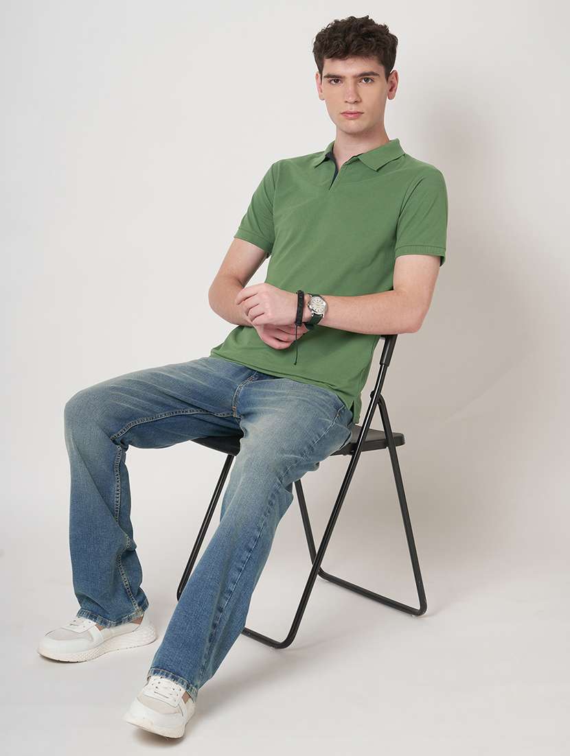 men solid short sleeve regular fit polo t-shirt - 22068588 -  Standard Image - 4