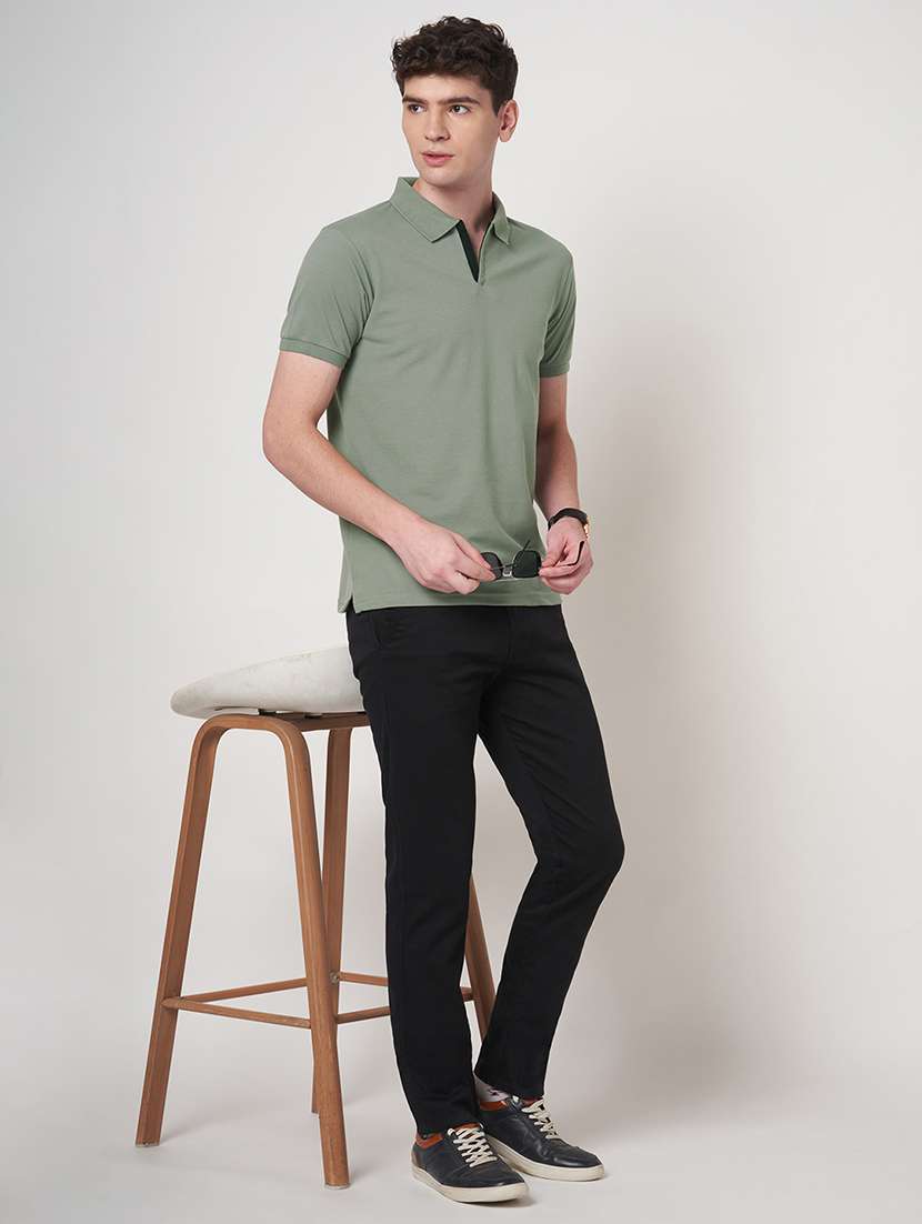 men solid short sleeve regular fit polo t-shirt - 22068589 -  Standard Image - 4